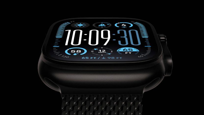 Apple Watch Ultra 2 49 мм, чёрный титан, Black Titanium Black Milanese Loop